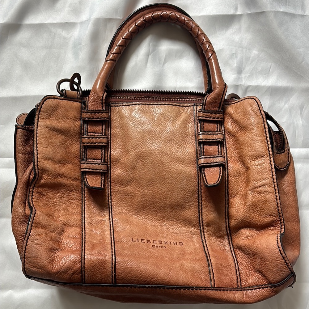 Liebeskind Marilyn Botalato Satchel, color Tan (Used)